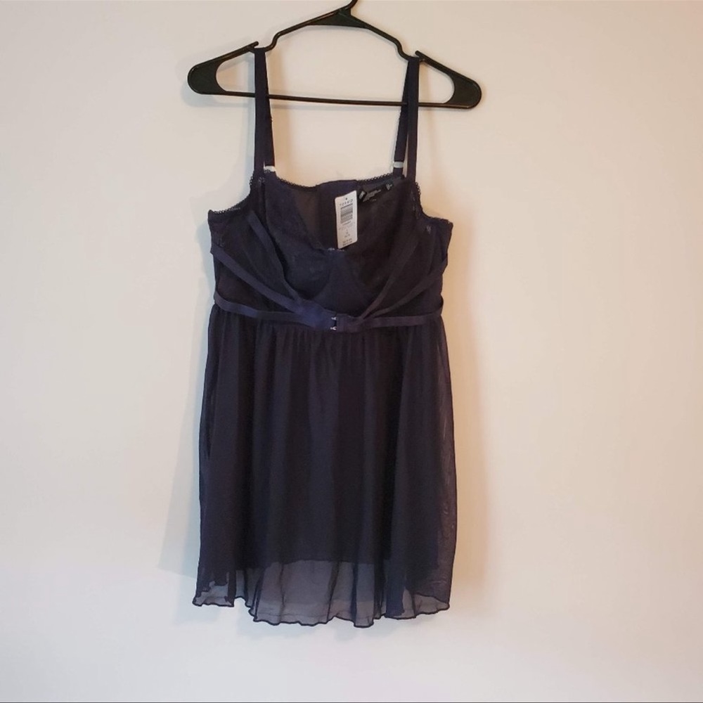 Torrid 1 plus Babydoll navy lace harness